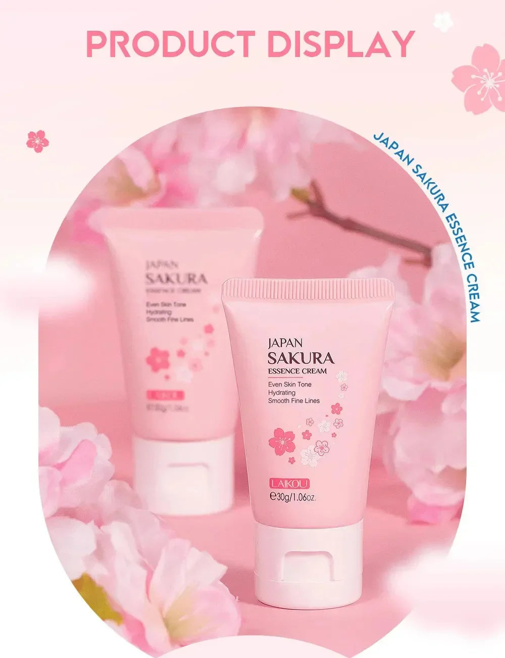 Sakura Whitening Face Serum Anti Aging Fade Fine Lines Tighten Pores Improve Melanin Pigment Dull Moisturizer Brighten Skin Care