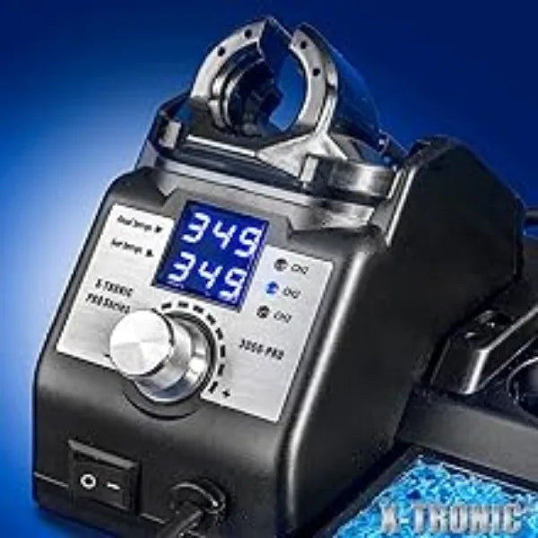 3060-PRO • 75W Soldering Iron Station Kit • 5 Extra Tips • Mini Mag Lamp • 4 Helping Hands • Solder Sucker Tweezers • 50g Solder