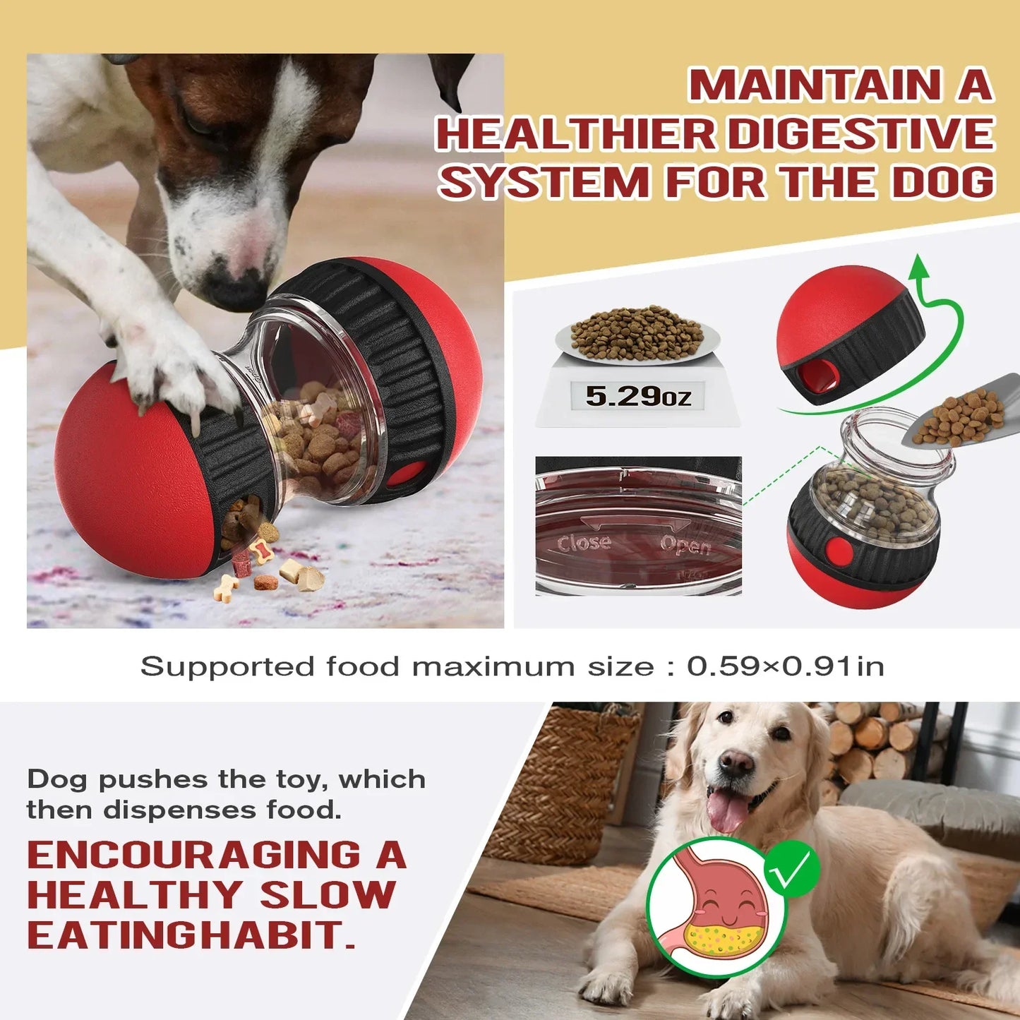 Adjustable Dog Slow Feeder Toy