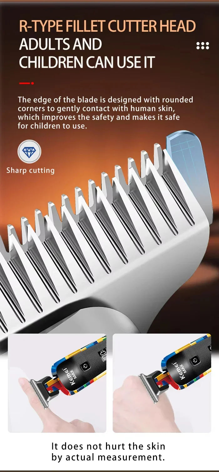 Kemei Professional Electric Hair Clipper Rechargeable Graffiti Pattern Beard Trimmer Men's Shaver KM-MAX2092 KM-MAX5090 KM-1102H