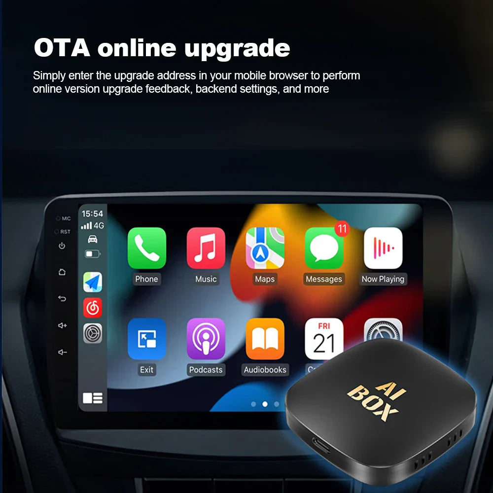 2024 Smart Mini Ai Box 2+32GB Android 13 Support Netflix YouTube Wireless CarPly Suitable for 99% of cars with wired Carplay