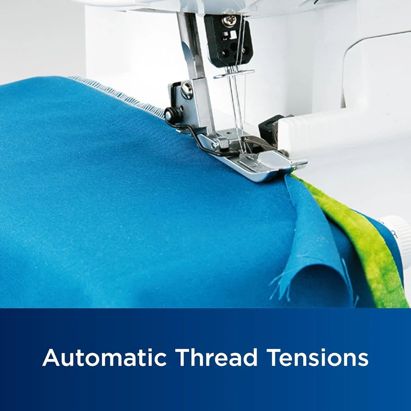 1034D, Heavy-Duty Metal Frame Overlock Machine,1,300 Stitches Per Minute, Removeable Trim Trap, 3 Included Accessory Feet, White
