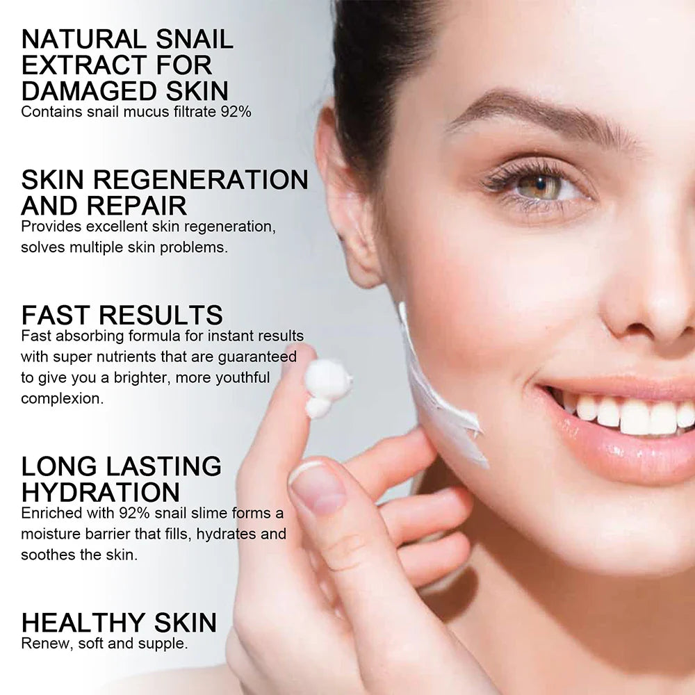 Collagen Snail Mucin 92% Repair Face Cream Repairing Lift Firm Anti-aging Fade Fine Lines Acne Treatment Brightening Skin Care