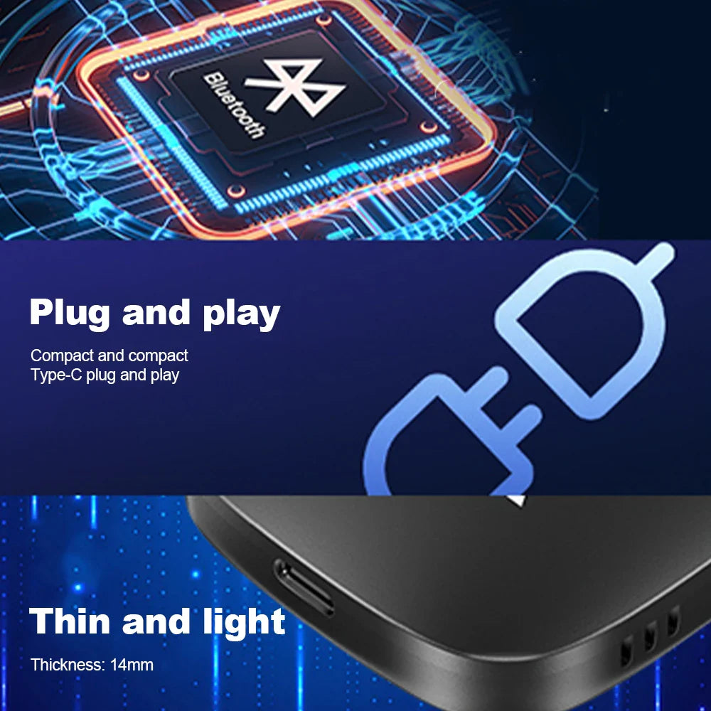 2024 Smart Mini Ai Box 2+32GB Android 13 Support Netflix YouTube Wireless CarPly Suitable for 99% of cars with wired Carplay