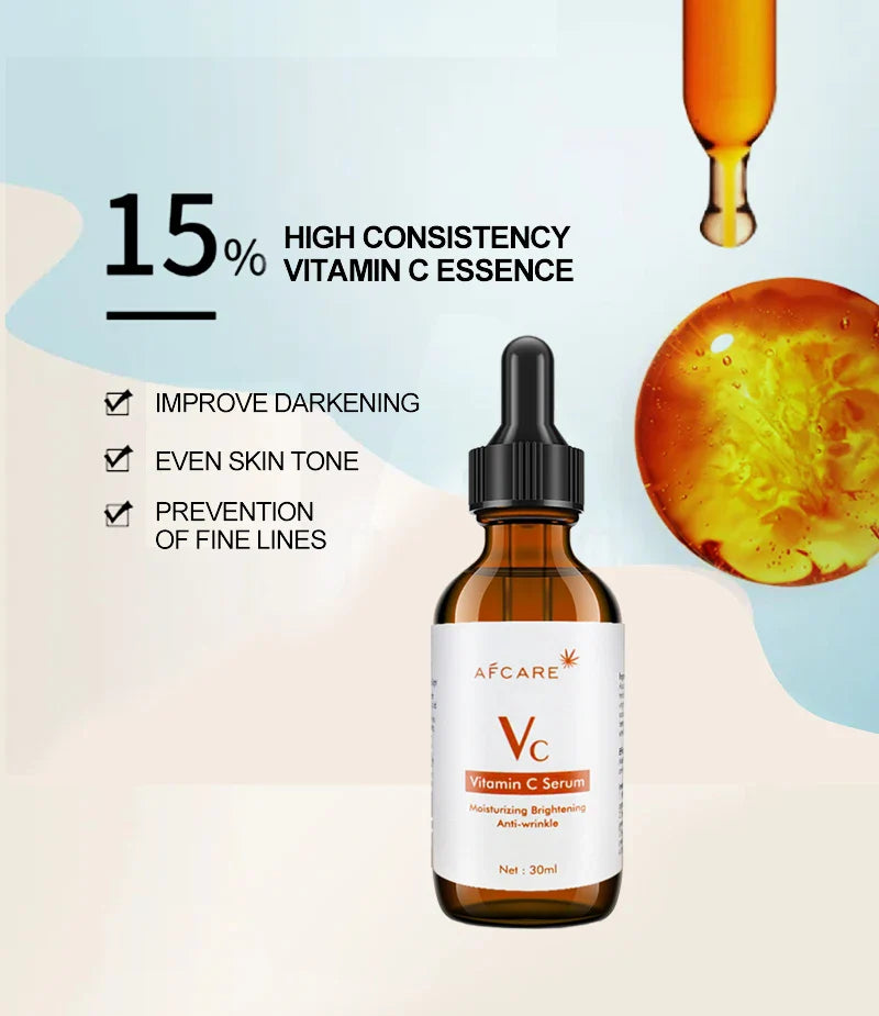 30ML Afcare Vitamin C Face Serum Hyaluronic Acid Face Essence Beauty Health Skincare Products