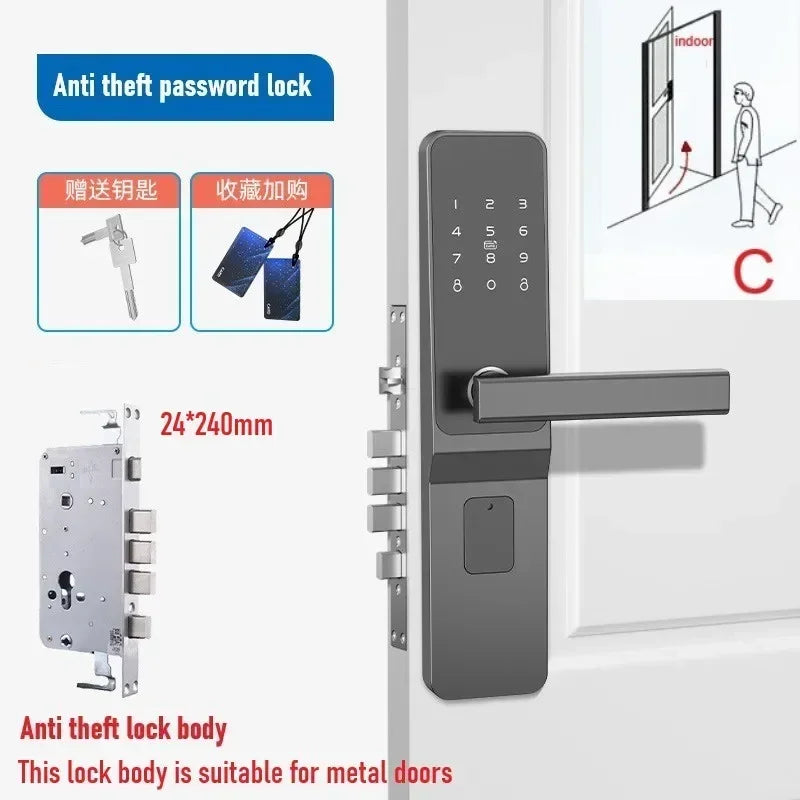 TTlock Hotel Lock Smart Door Lock Password Electronic Door Lock IC Card NFC APP Remote Unlock Homestay Apartment Password Locks