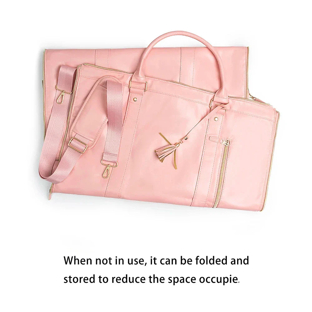 Buylor 2pcs Bags Foldable Suit Bag Large Capacity Travel Duffle Bag Waterproof Women Handbag Outdoor Fitness Bag With Shoe pouch