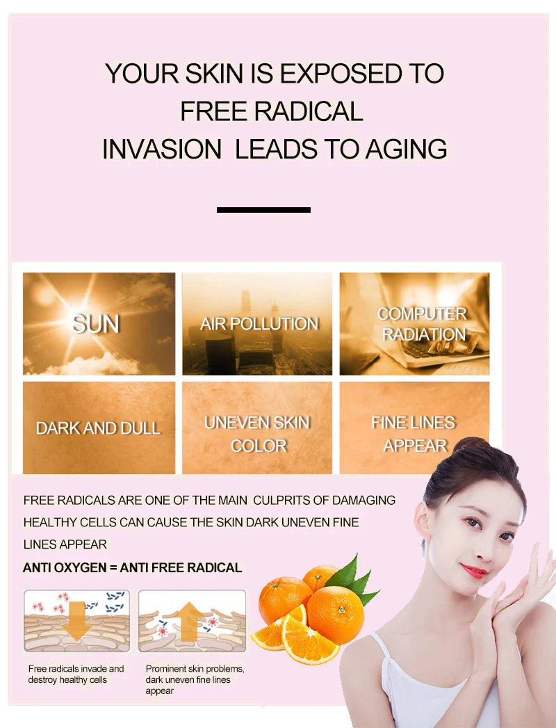 30ML Afcare Vitamin C Face Serum Hyaluronic Acid Face Essence Beauty Health Skincare Products