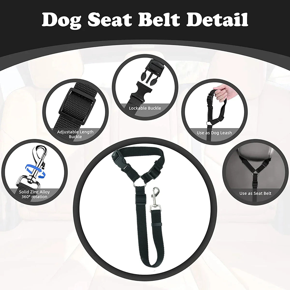 Adjustable Pet Car Seat Belt