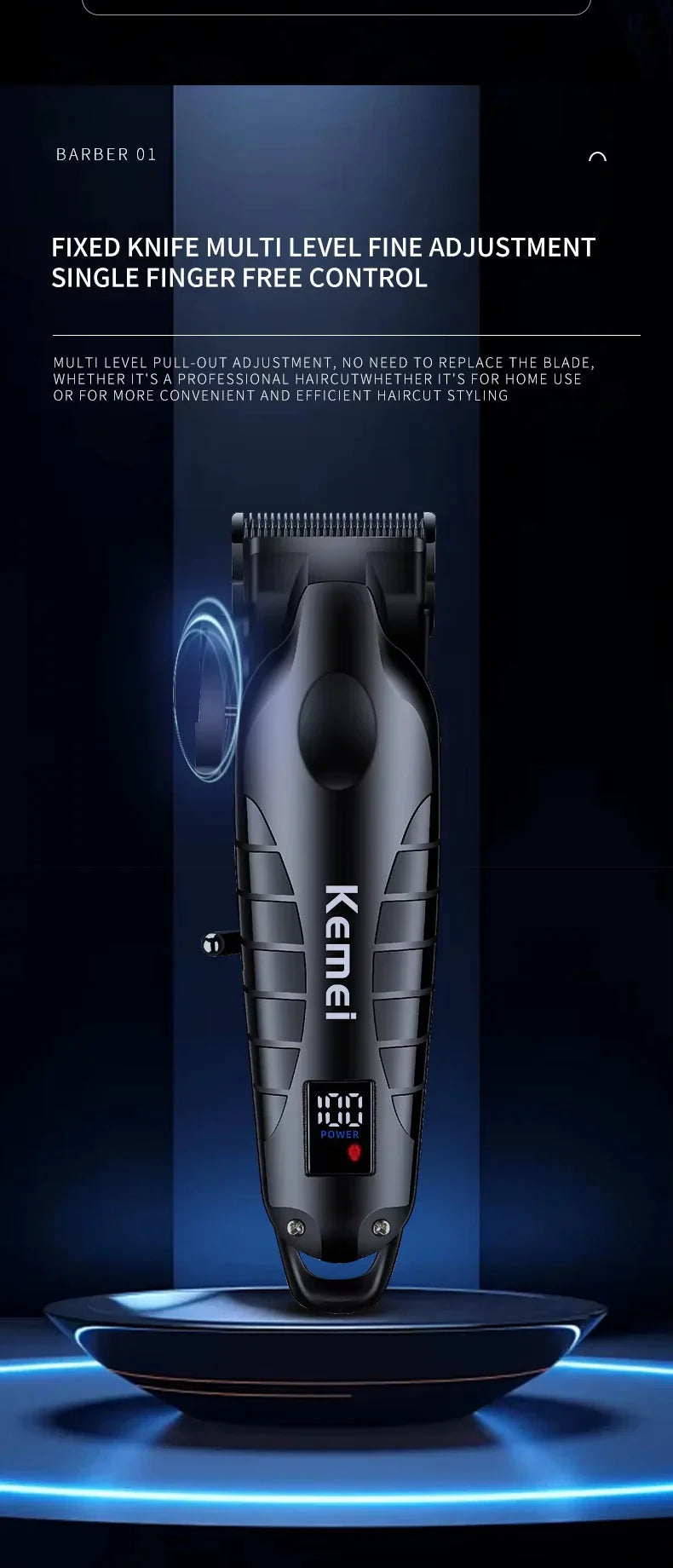 Kemei KM-2290 KM-1113 KM-2026 professional Electric hair clipper kit Men's Shaver Cordless Barber Hair Trimmer USB beard Razor