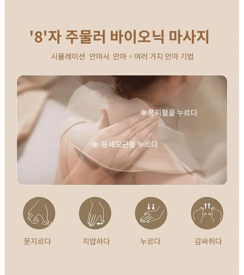 Neck Shoulder Massager Korea 26W BLDC Motor Massager Multifunctional Neck Beauty Instrument Spa Egg Winding Massager