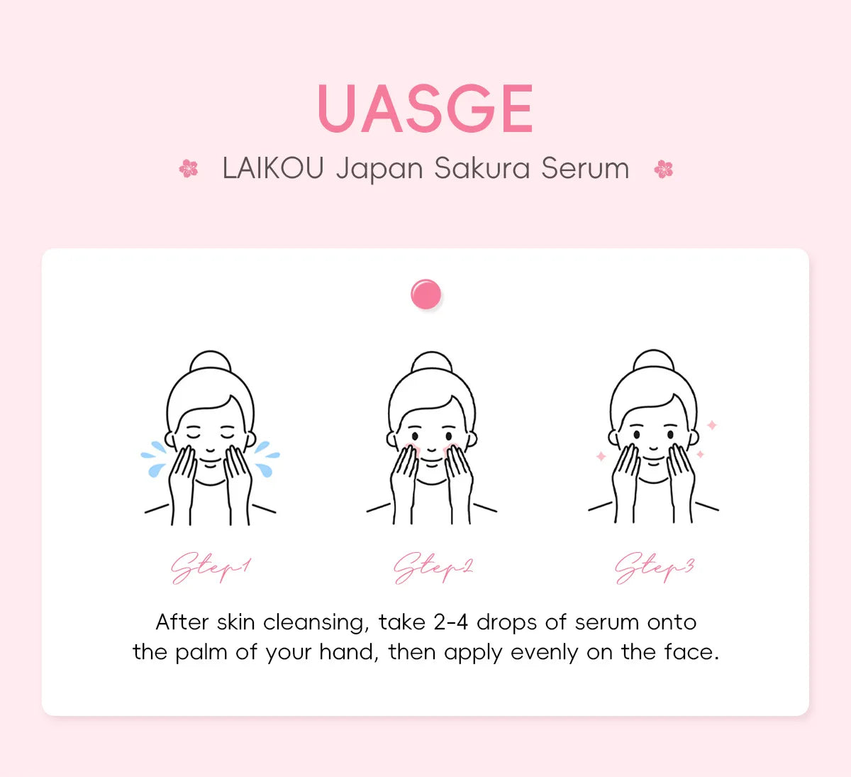 Sakura Whitening Face Serum Anti Aging Fade Fine Lines Tighten Pores Improve Melanin Pigment Dull Moisturizer Brighten Skin Care