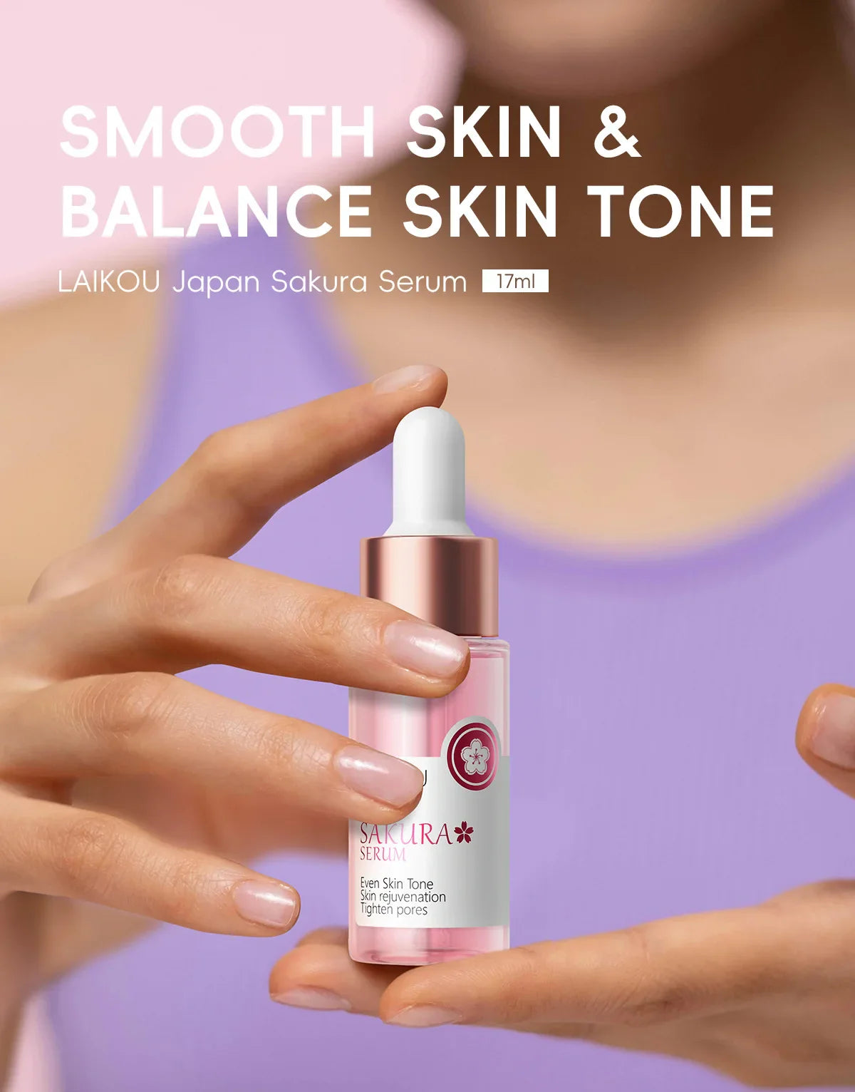 Sakura Whitening Face Serum Anti Aging Fade Fine Lines Tighten Pores Improve Melanin Pigment Dull Moisturizer Brighten Skin Care