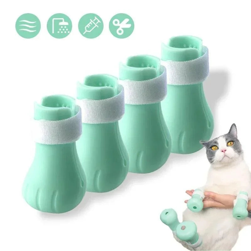 Adjustable Silicone Cat Foot Shoes