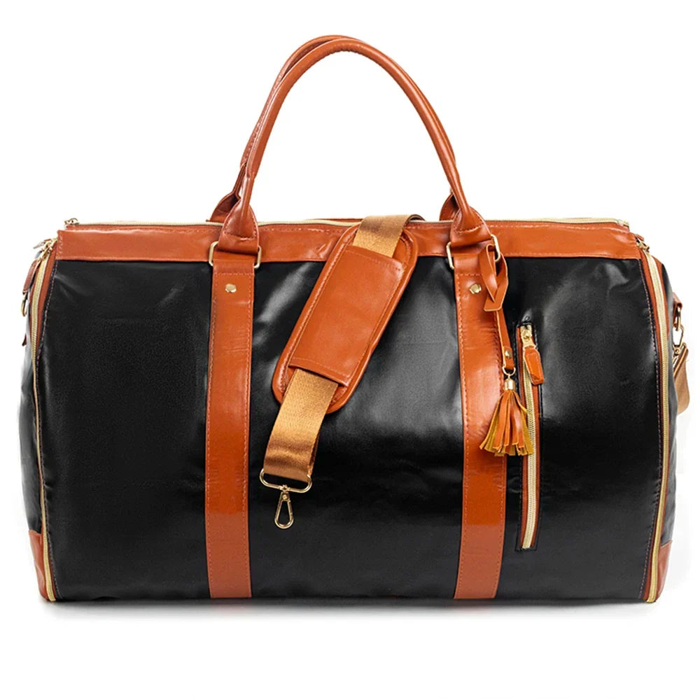 Buylor 2pcs Bags Foldable Suit Bag Large Capacity Travel Duffle Bag Waterproof Women Handbag Outdoor Fitness Bag With Shoe pouch