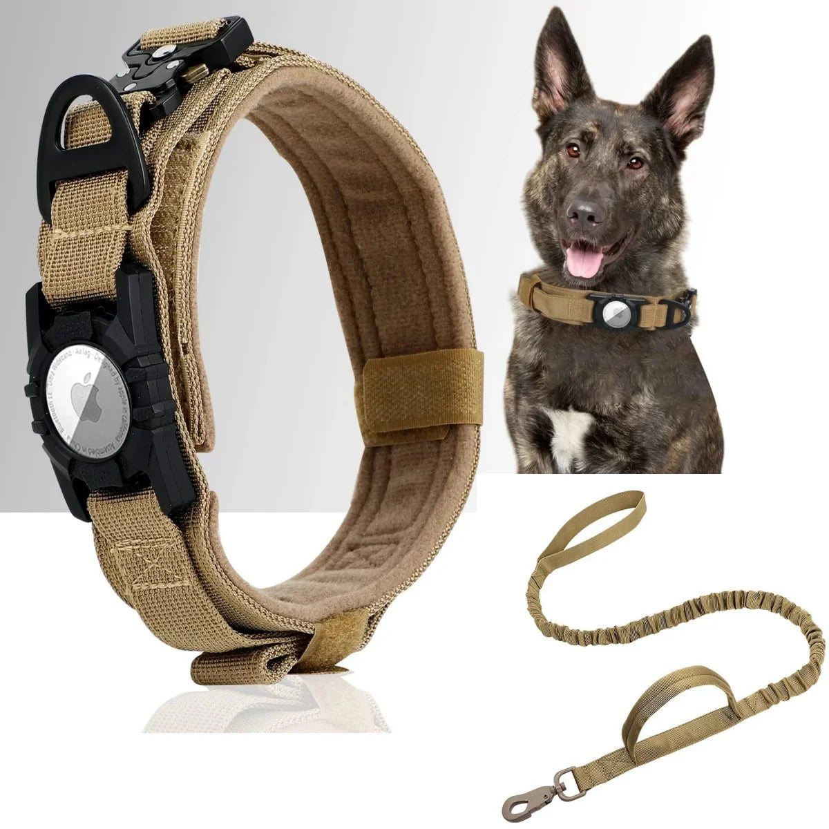 Adjustable Nylon AirTag Dog Collar