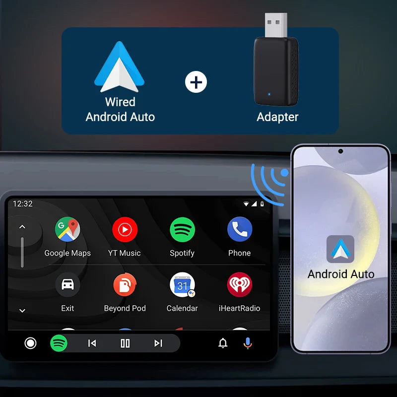 2025 NEW Wireless Carplay Adapter Android Auto 2in1 Smart Mini Box WIFI BT Auto Connect For Toyota Volvo Benz MG Kia MAZDA FORD