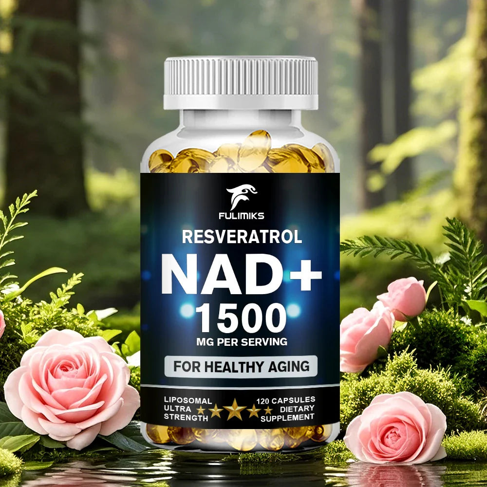 NAD+ and Resveratrol Supplement To Help Support Cell Regeneration, Natural Energy, Focus and Memory