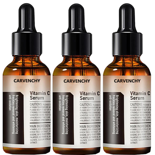 3pcs Vitamin C Wrinkle Remover Face Serum Lifting Firming Fade Fine Lines Anti-aging Essence Whitening Brighten Skin Care