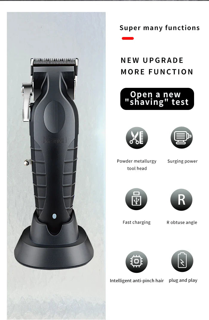 2500mah Lithium Battery Adjustable Trimmer Kemei Km-2296 Usb Rechargeable Cordless Electric Body Groin Hair Trimmer For Men