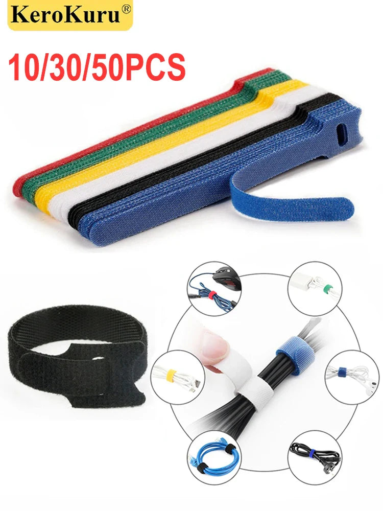 Kerokuru Cable Organizer Cable Management Cable Winder Tape Protector for wire Ties Phone Accessories organizador cables