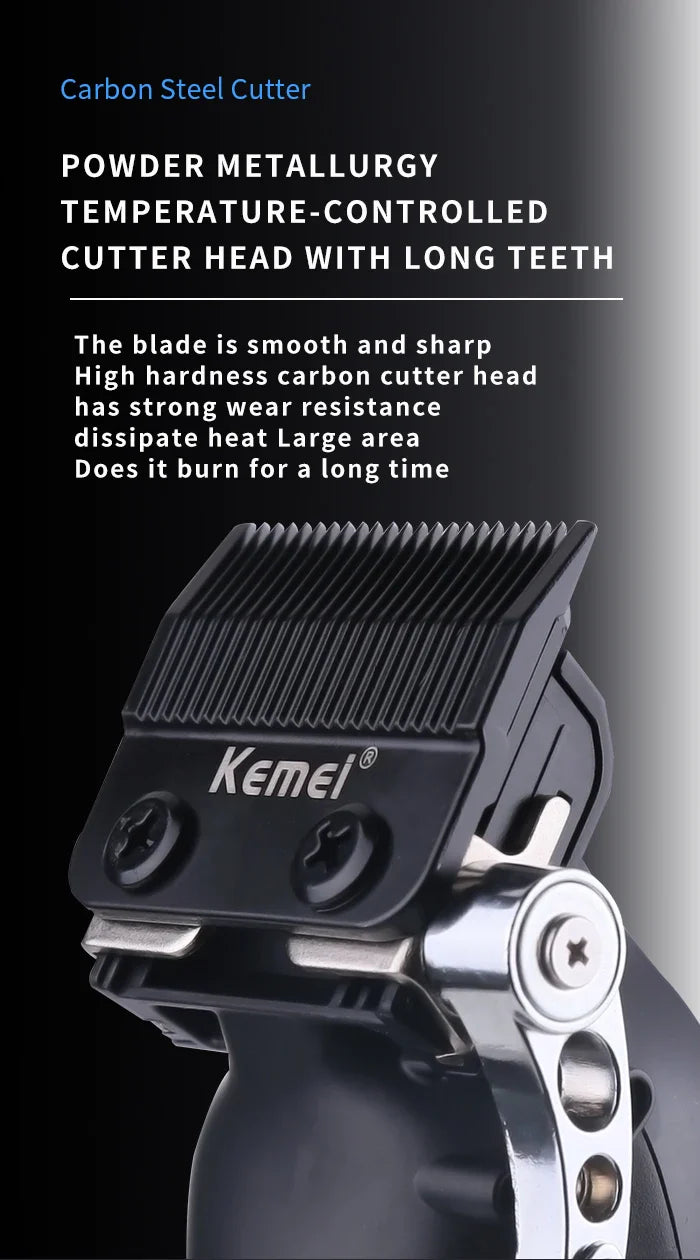 2500mah Lithium Battery Adjustable Trimmer Kemei Km-2296 Usb Rechargeable Cordless Electric Body Groin Hair Trimmer For Men