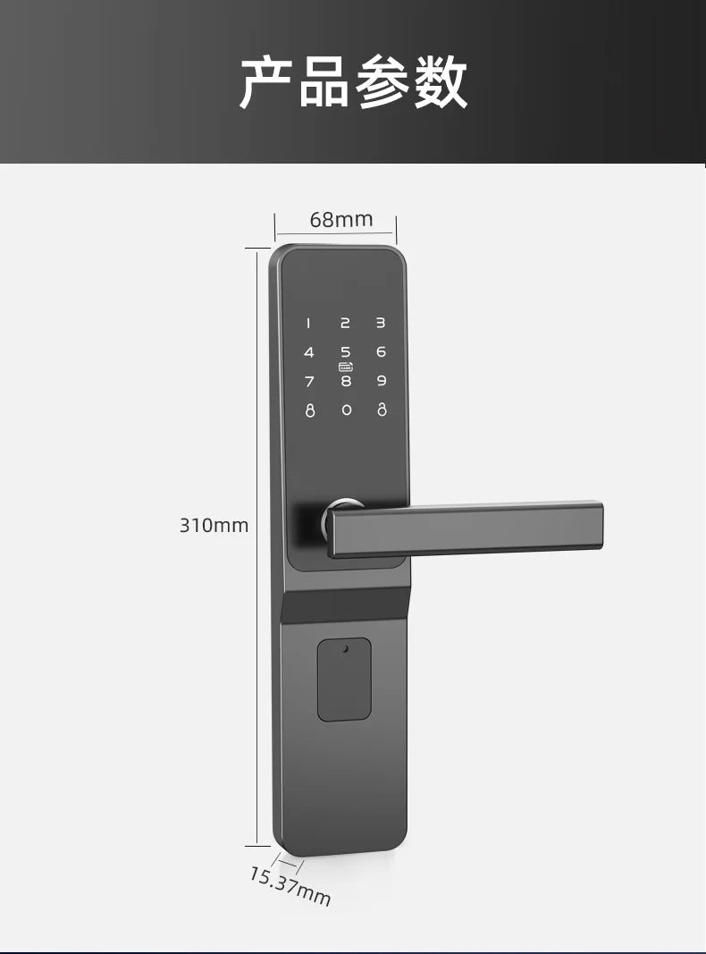 TTlock Hotel Lock Smart Door Lock Password Electronic Door Lock IC Card NFC APP Remote Unlock Homestay Apartment Password Locks