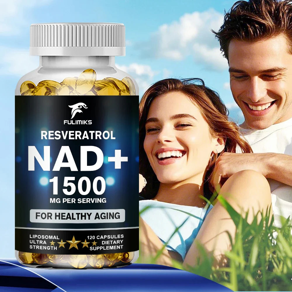 NAD+ and Resveratrol Supplement To Help Support Cell Regeneration, Natural Energy, Focus and Memory