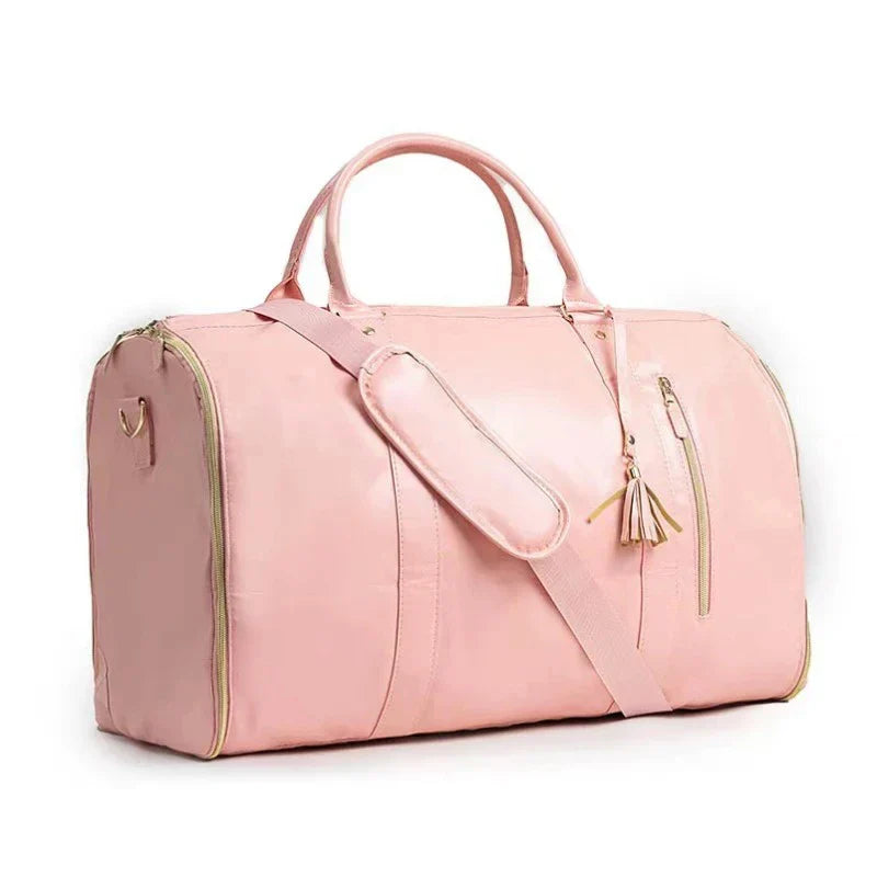 Buylor 2pcs Bags Foldable Suit Bag Large Capacity Travel Duffle Bag Waterproof Women Handbag Outdoor Fitness Bag With Shoe pouch