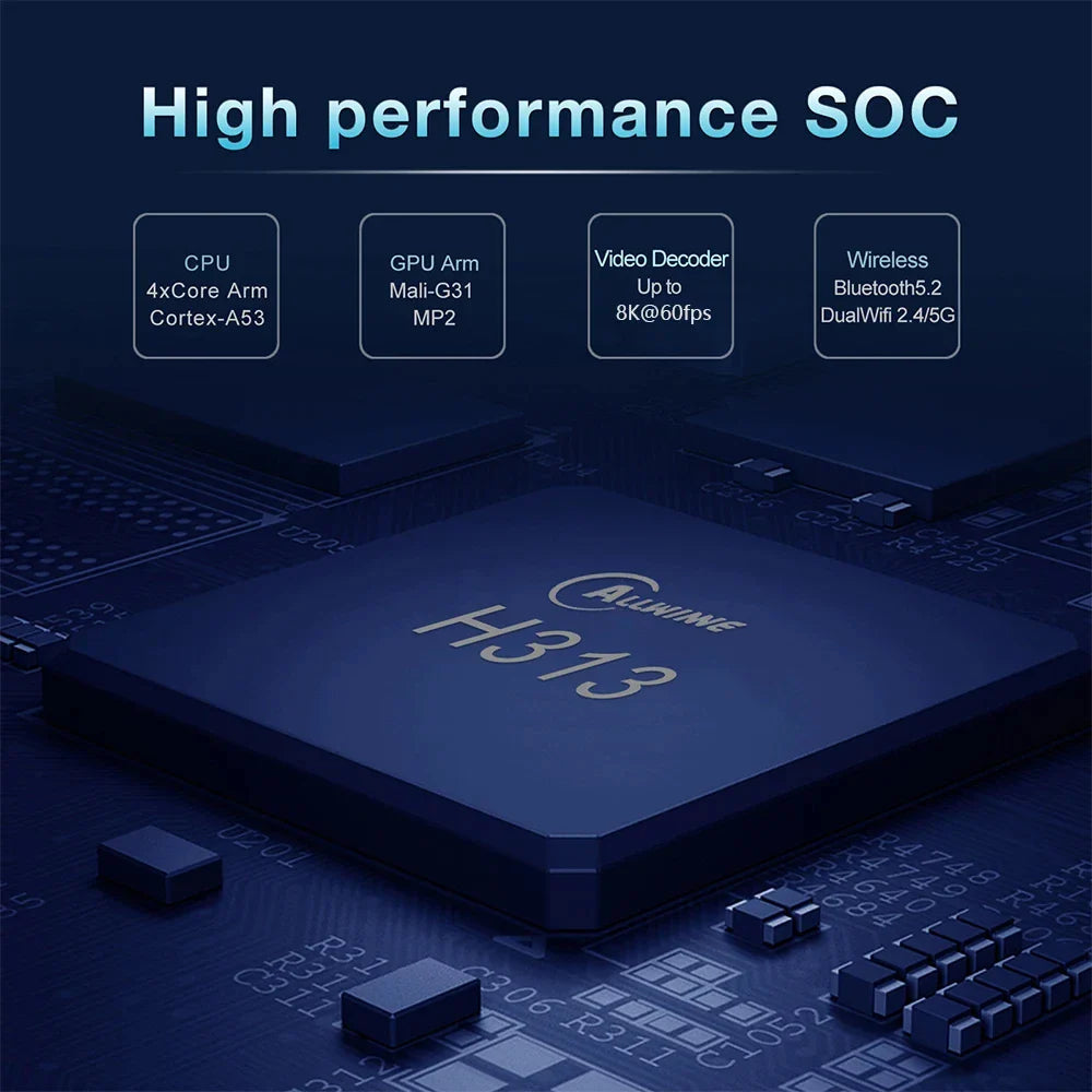 128GB Q1 Android 14 TV Box AllwinnerH313 Quad Core Global Version Smart Streaming Media Player 2.4G&5G Wifi BT 4K Set Top Box