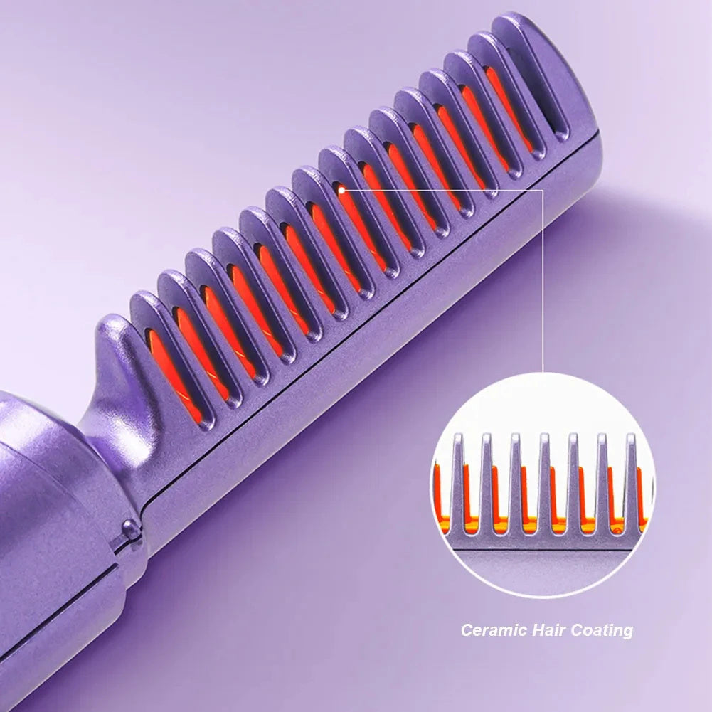 2-in-1 Wireless Hair Straightener