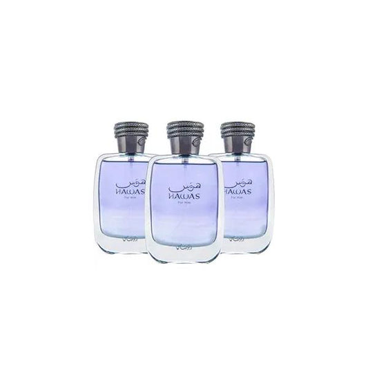 RASASI Hawas For Him EDP Spray 100ML (3.4 OZ) Long Lasting and Luxurious Scents for Men. (PACK OF 3)